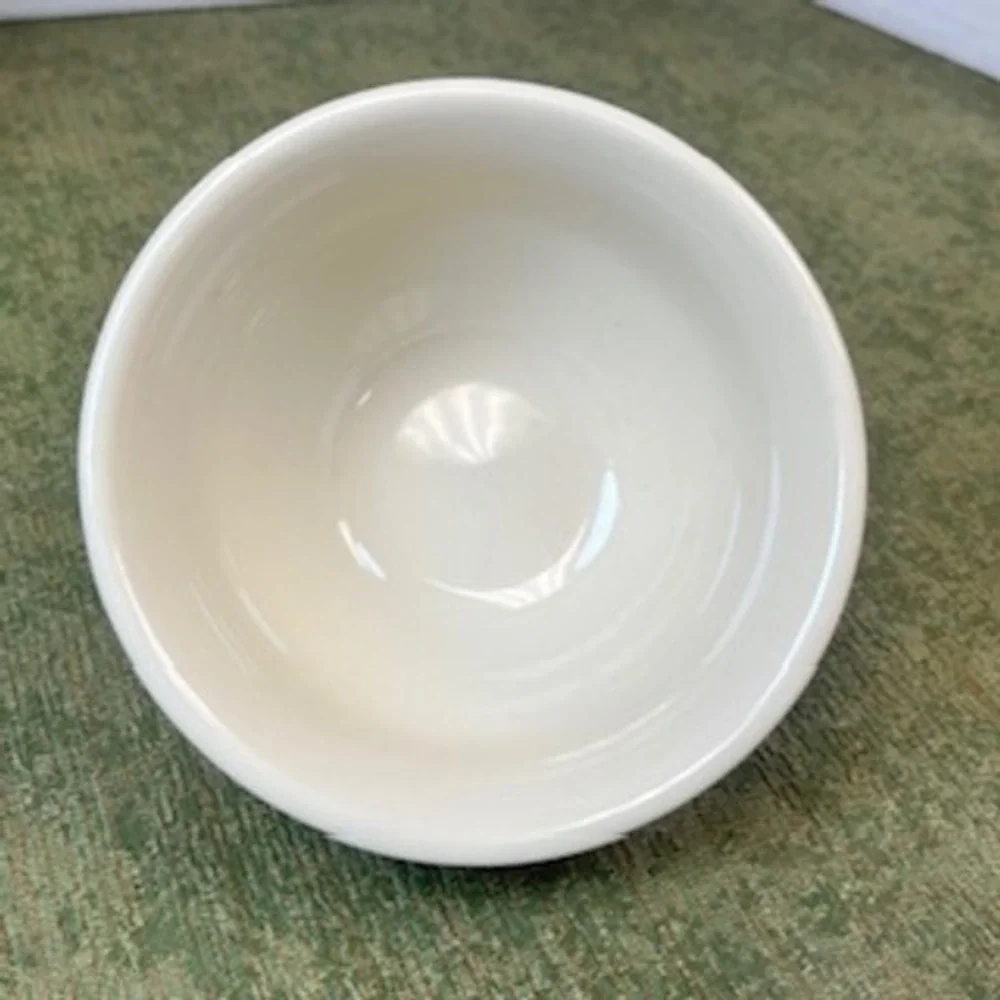 Longaberger‎ Pottery Traditions Ivory Woven Basket Weave Bowl USA 4.5 Inch Small